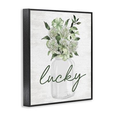 Lucky Spring Botanicals Framed Giclee, design by Lettered and Lined
