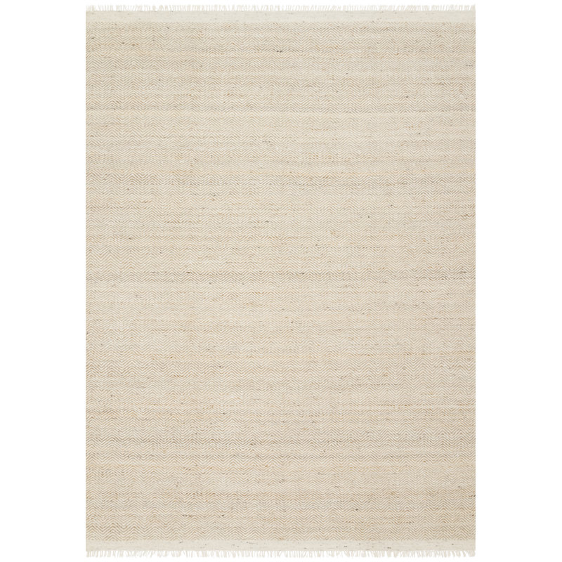Tapis naturel fait à la main Nikki, Rectangle 5 pi x 7 pi 6 po