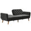Full / Double 210.8cm Velvet Futon Sofa-71882460