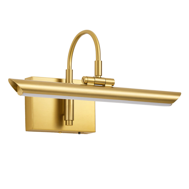 Éclairage de meuble-lavabo rotatif en métal à DEL à intensité variable, Doré