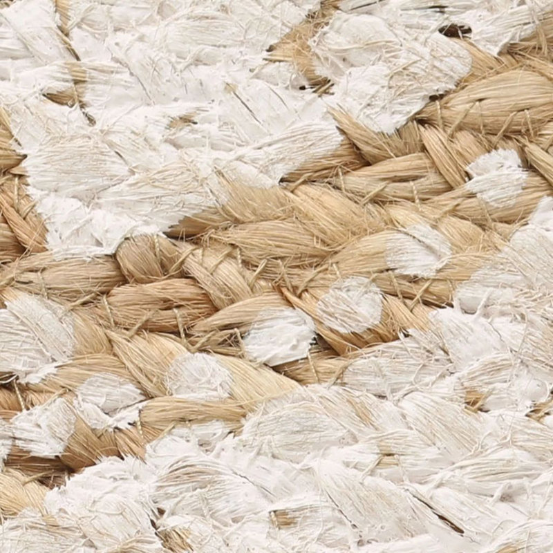 Lavoir Hand Knotted Natural/White Rug, Round 150cm