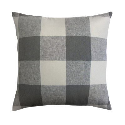 Plaid Linen Reversible Throw Pillow