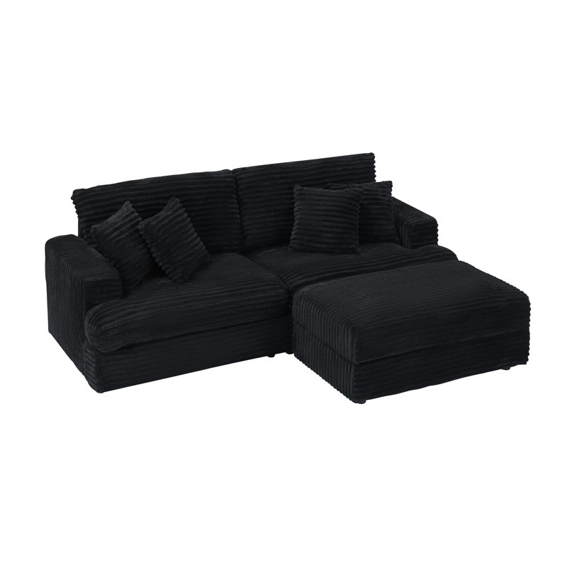 41.34-inch gorgeous sofa, Black