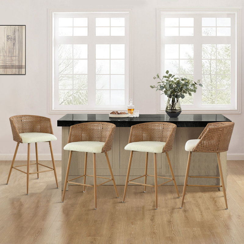 Bhagirath Fabric Upholstered Counter Stool