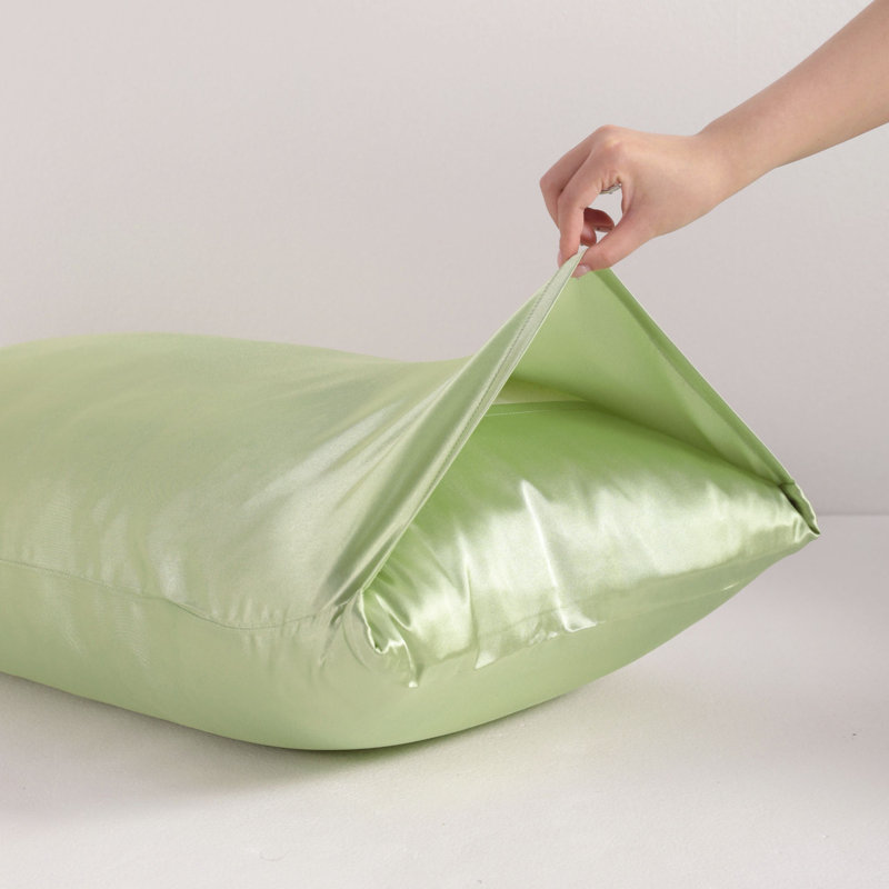 Taie d'oreiller soyeuse en microfibre, Vert sauge