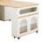 Kitchen Island With Extendable Dining Table-227646629