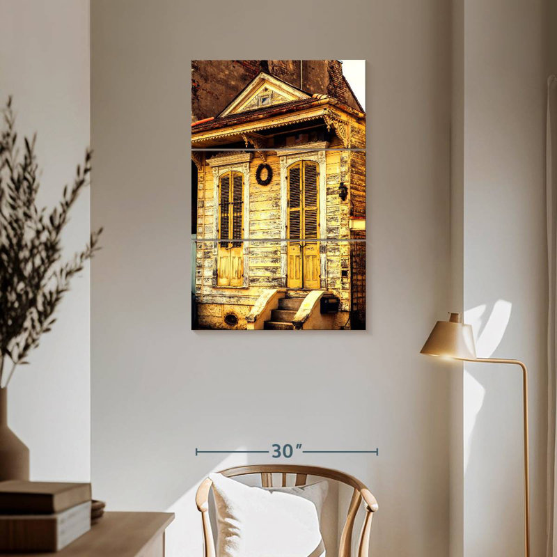 Lilie Yellow House In New Orleans, 57" H x 36" W
