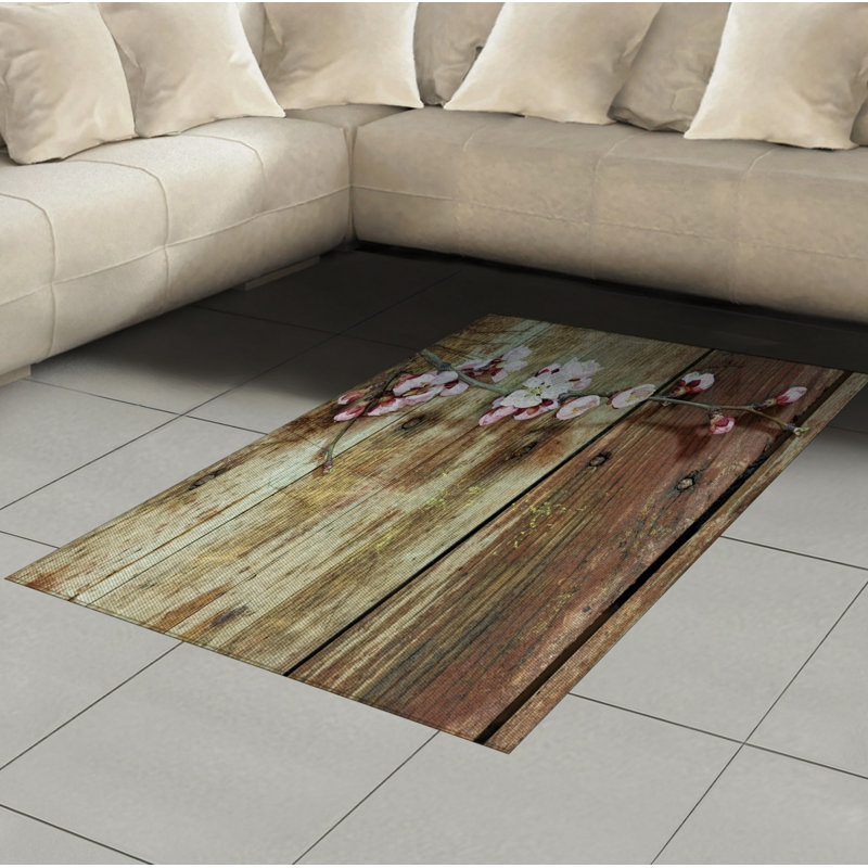 Brown Area Rug, Rectangle 4' x 5'8"