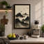 Mountains in Mist Japandi 1 Piece Wrapped Canvas Wall Art-131763191-131763197