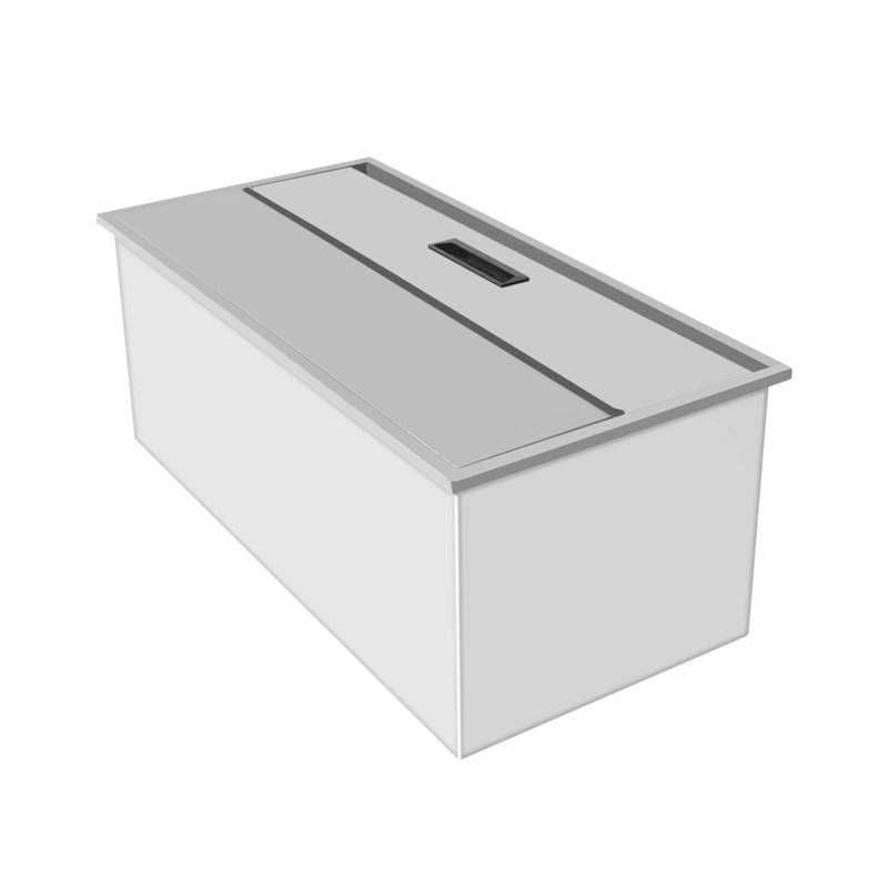 Boîte à glaçons en acier inoxydable 104 L / 109,9 pte, sans machine à glaçons pour la cuisine extérieure