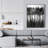 Monochrome Trees - Black Framed Canvas for Living Room Decor