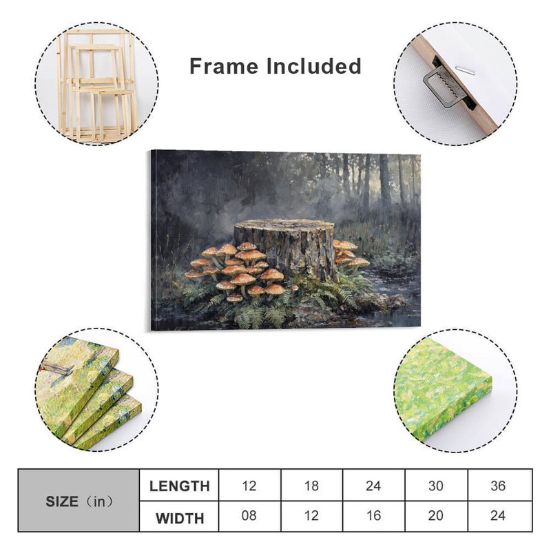 Art mural encadré 16 "x 24" avec cadre en bois, prêt à être accroché, 16×24inch
