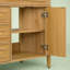  Meuble-lavabo simple 36 po avec lavabo et poignées en bois d'hévéa