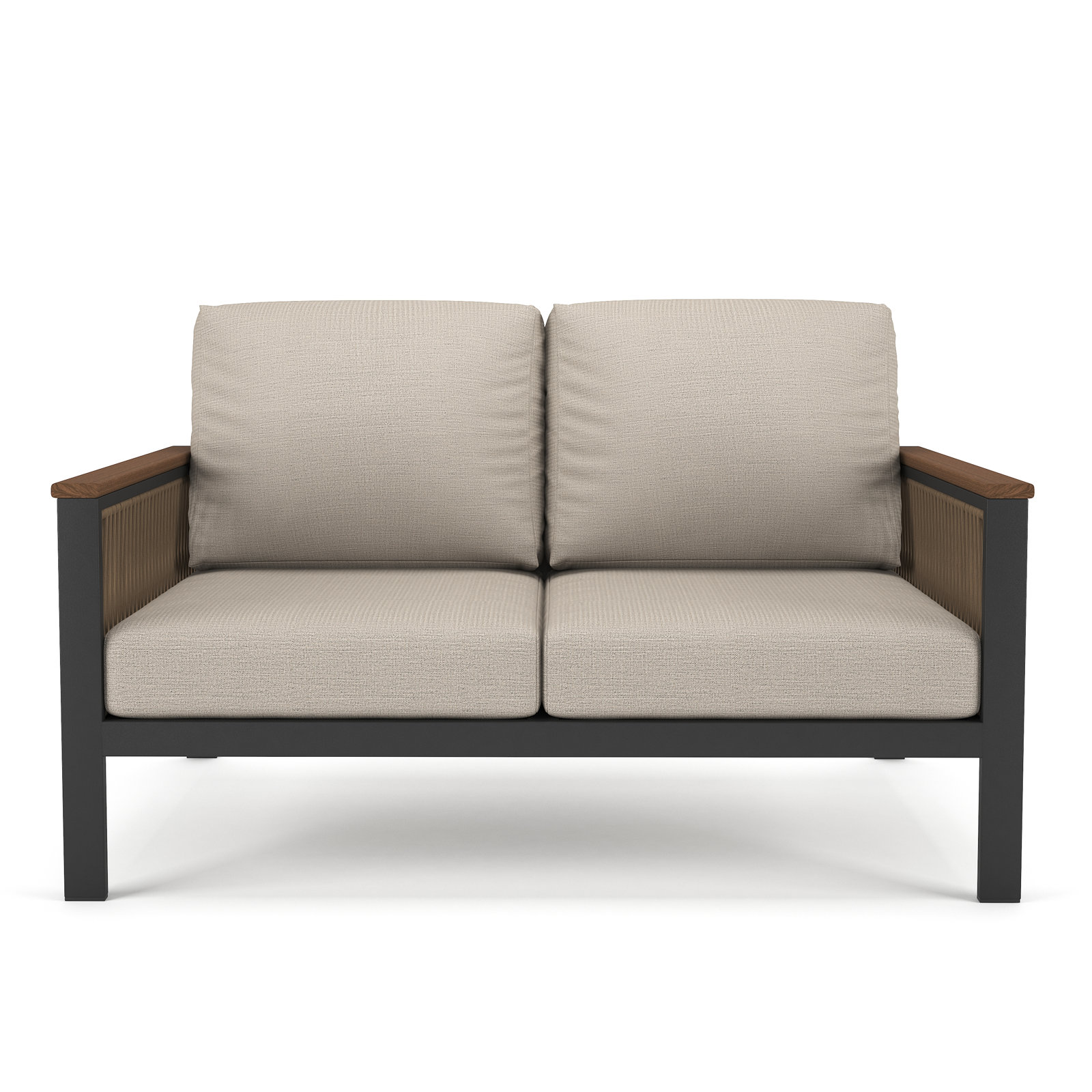 Townsend 55" Sunbrella® Patio Loveseat, Canvas Granite Sunbrella® Canvas, Gray/Gray