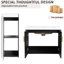 Meuble-lavabo 28 po avec lavabo en céramique et armoires latérales - châtaignier noir, élément de configuration de compartiment de meuble moderne-1296453366