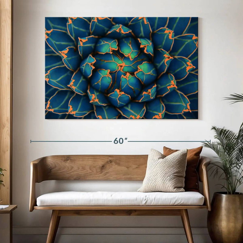 Harnek, plante dorée à l'orange, H 34 po x l 51 po