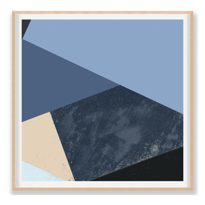 Blue Colorblock 2 Framed Graphic Art by THE Studio