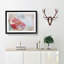 Blossoming Pink Camellia Flower in Abstract - Picture Frame Painting Print-55687192-55687189