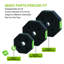 Ensemble d'haltères réglables 4 en 1, ensemble de poids libre de 44 lb avec connecteur, ensemble de poids avec haltères utilisés comme kettlebells, haltères, support à pousser