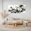 «Black and White Peony», reproduction d'art sur toile tendue à l'encre de Chine, ensemble de 3 reproductions d'art-453940722