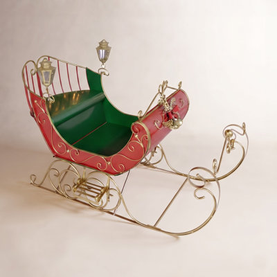 Large Victorian Christmas Sleigh Lawn Art