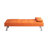 67" Orange Leather Office Sofa Bed, Double Fold, with Coffee Table, Multifunctional