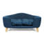 Lit pour chien de style Mid-Century moderne, bleu marine, coussin et pieds en bois de bouleau durable, assemblage bleu avec élément,