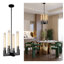 Lustre 4 lumières avec abat-jour en verre-1190579645
