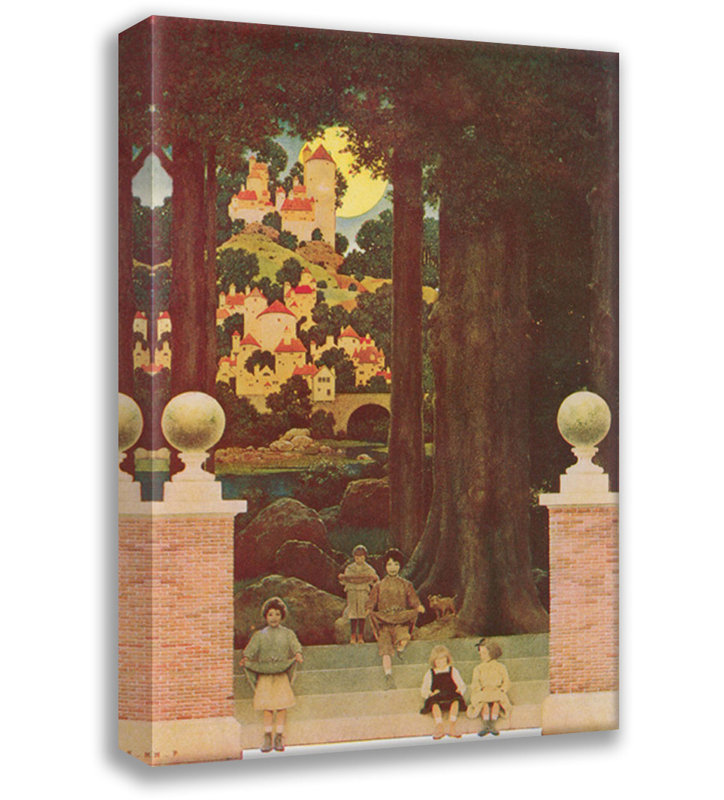 «The Sugar Plum Tree» par Maxfield Parrish, toile tendue avec châssis, H 24 po x l 17 po