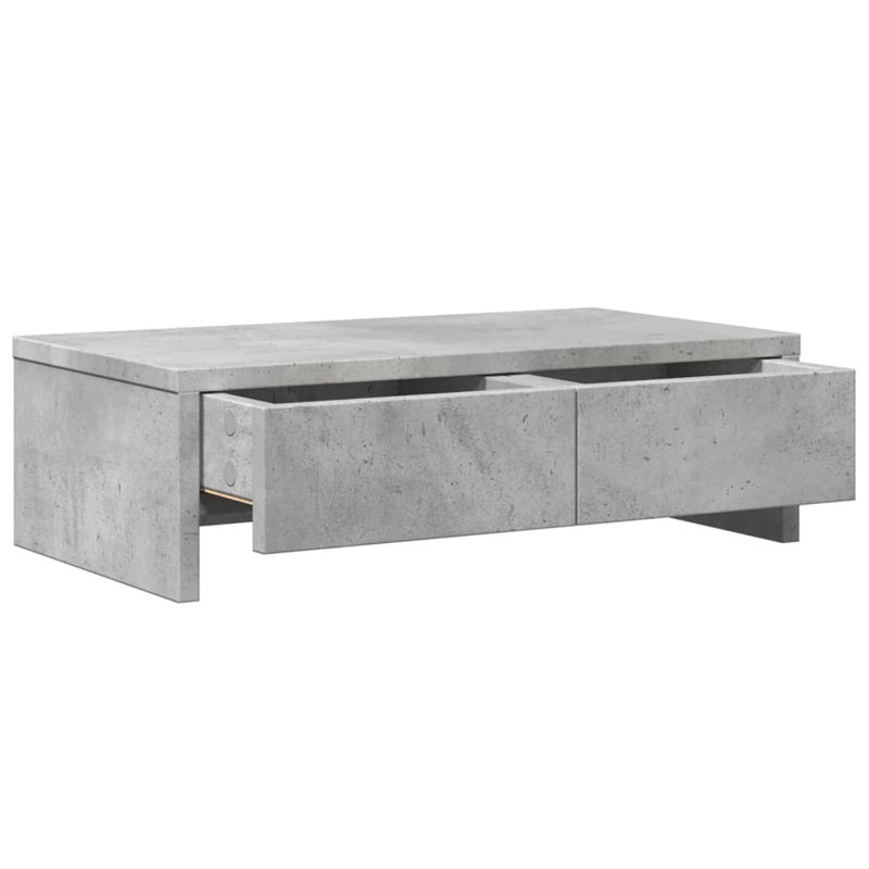 Barra Manufactured Wood Monitor Stand, 15cm H x 50cm W x 27cm D, Concrete Grey