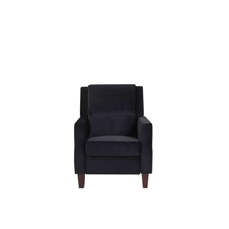 Castin 75cm Wide Velvet Standard Recliner, Black
