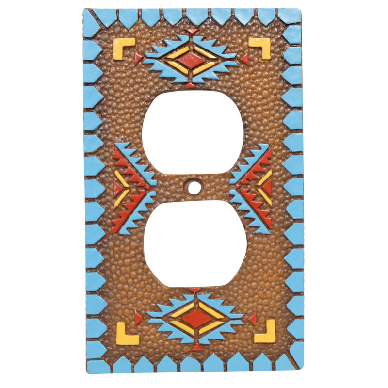 Plaque murale / couvercle de prise de courant Pecos Southwestern Native