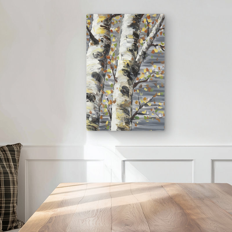 Budding White Birches - Contemporary Metal Print for Bedroom