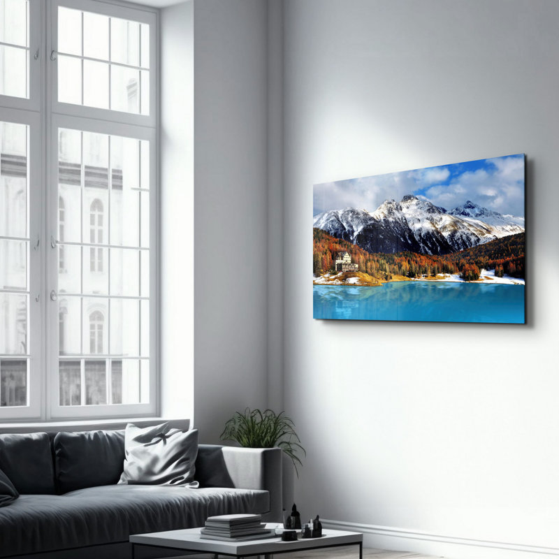 Élégante peinture murale en verre trempé de 13,8 po x 21,7 po | 100% verre trempé, épaisseur: 0,16 pouce | Imprimé UV pour des couleurs éclatantes | Parfait pour la décoration intérieure, le salon et les espaces de bureau