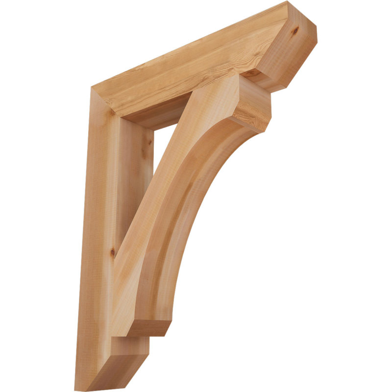 Support en bois / corbeau, H 38 po x l 5,5 po x P 30 po, Cèdre rouge de l'Ouest (lisse)