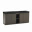 Meuble-lavabo autoportant 72 po en chêne fumé 72 po pour salle de bain moderne avec lavabo une pièce sans bonde ni robinet-130940633