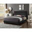 Lit double moderne capitonné avec tête de lit ajustable, similicuir noir-1247461250-1247461254