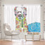 Lined Window Curtains 2-panel Set for Window Size 80" x 82" by Marley Ungaro - Llama White