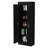 Black 5-Shelf Storage Pantry Cabinet-1850311175
