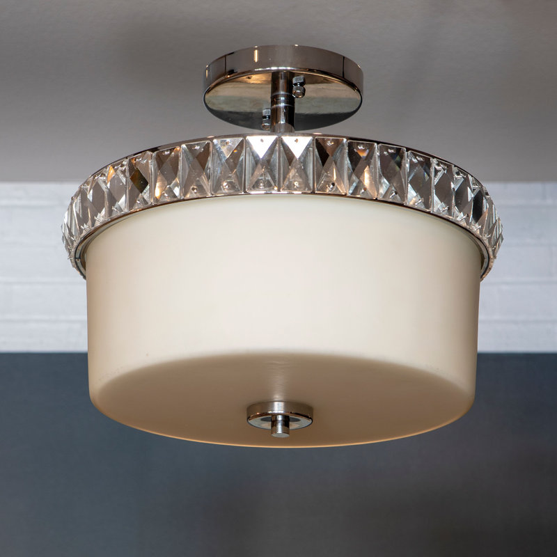 Misha Glass Semi Flush Mount