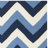 Rodgers Hand Woven Flat Weave Wool/Cotton Chevron Rug in Navy/Light Blue-1230978156