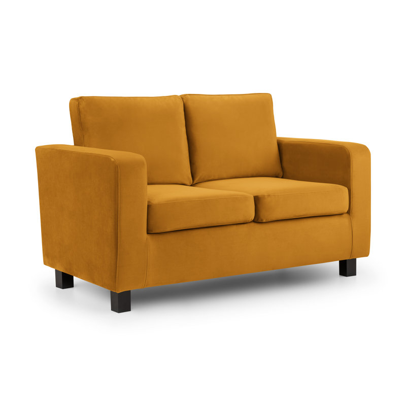 Mcclaine 2 Seater Velvet Sofa, Mustard