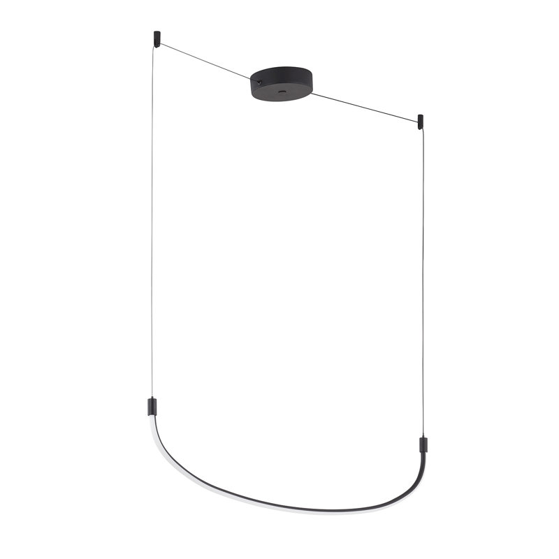 Talis 1 - Light LED Pendant, Black, 11.75" H x 47.25" W x 0.88" D
