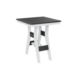 Berlin Gardens Harbor Regular Top With White Base Square Bar Table