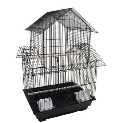 30'' Steel Pointed Top Table Top Bird Cage with Perch