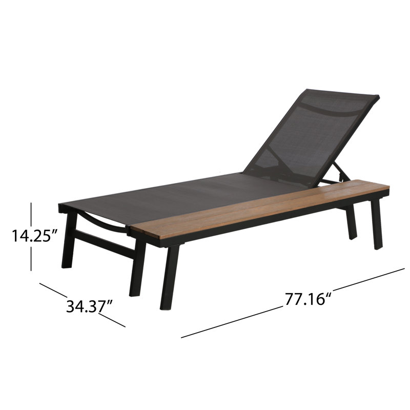 Union Rustic Absinthe Reclining Sun Lounger Set with Table & Reviews ...