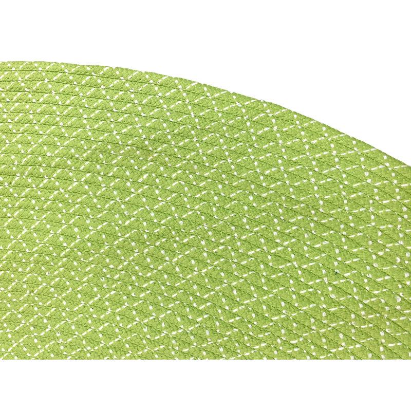 Tapis décoratif de Chartreuse tressée Rogowski, Tapis de couloir 24 po x 60 po