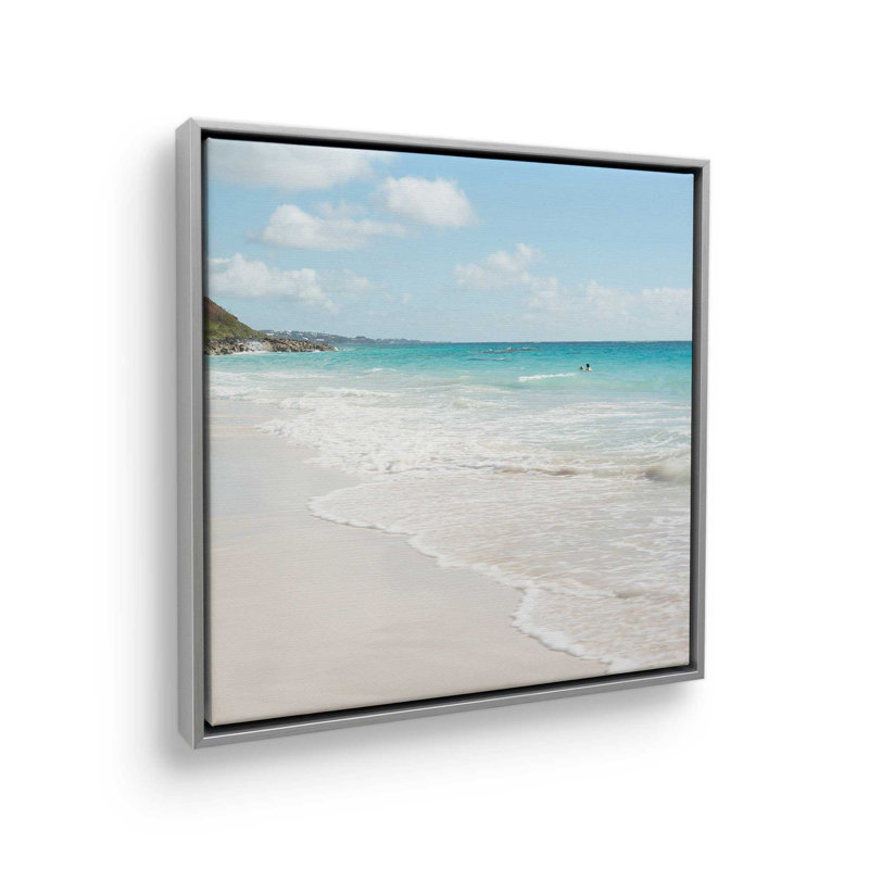 «Summer Swim» par Jocelyn Elizabeth, reproduction d'art, 20 W x 20 H, Silver, Framed Canvas