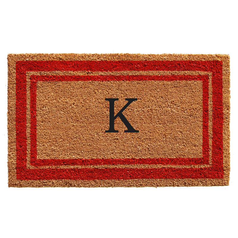 Tapis d'entrée antidérapant Stortz, Rectangle 1 pi 6 po x 2 pi 6 po, K, Rouge / Brun