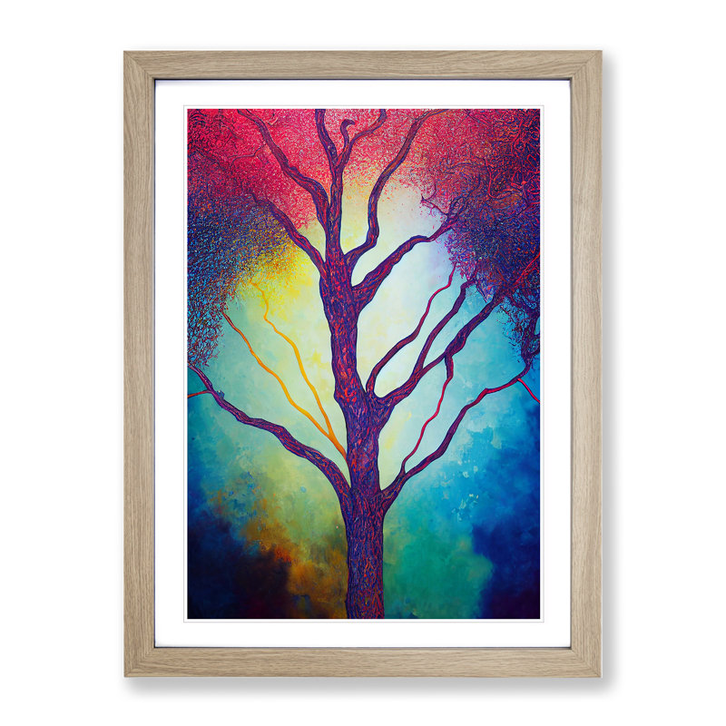 A Tree No.3 - Single Picture Frame Painting, Oak, 64cm H x 46cm W x 2cm D